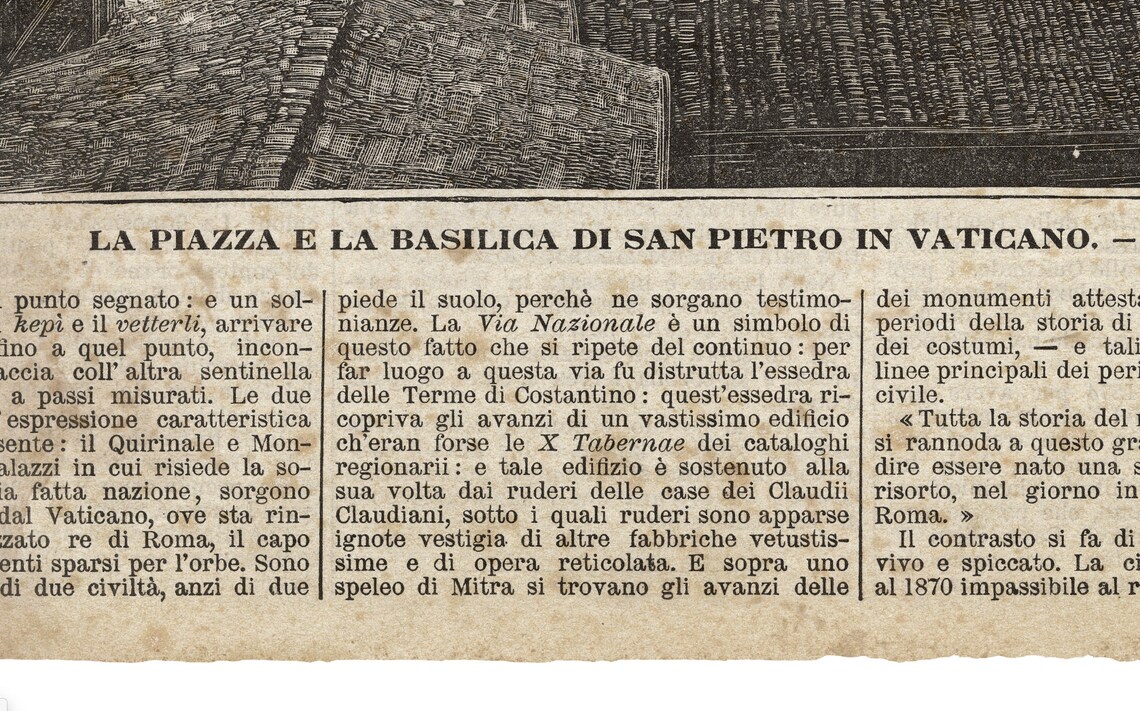 Newspaper Roma Vintage Italian Newspaper : Roma Moderna Full Cover 1 - Vintage ...