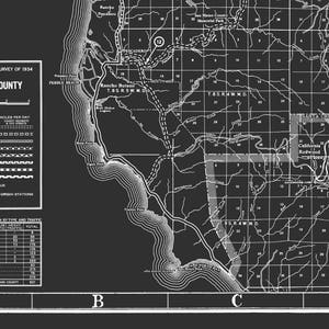 San Mateo Map : Vintage San Mateo Map Print Circa 1934 - San Mateo ...