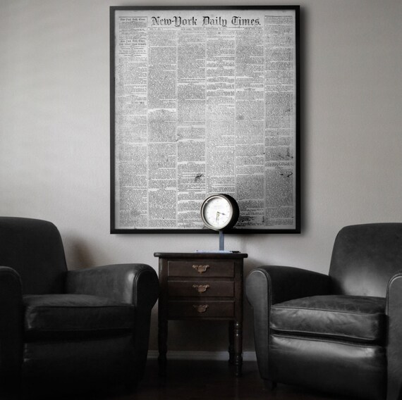 New York Times Print : Vintage New York Times Newspaper From - Etsy