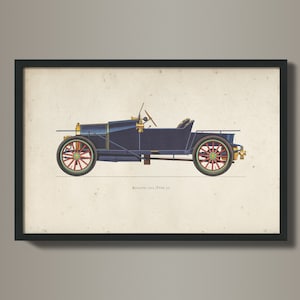 Cars Art - Cars Print - Cars Decor - Cars Art - Vintage Car Print - Cars kinderkamer decor - jongens kinderkamer kunst circa 1910