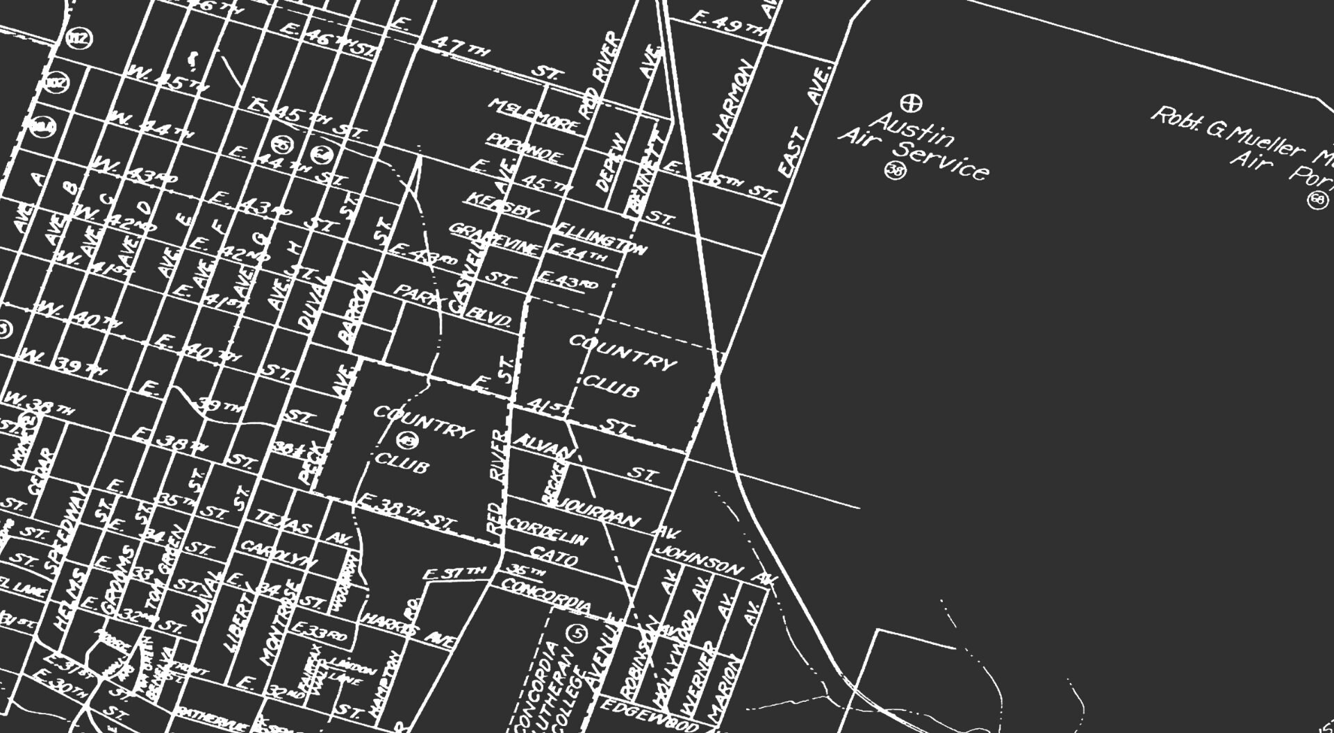 Austin Map Print : Black and White Vintage Austin Texas Map - Etsy
