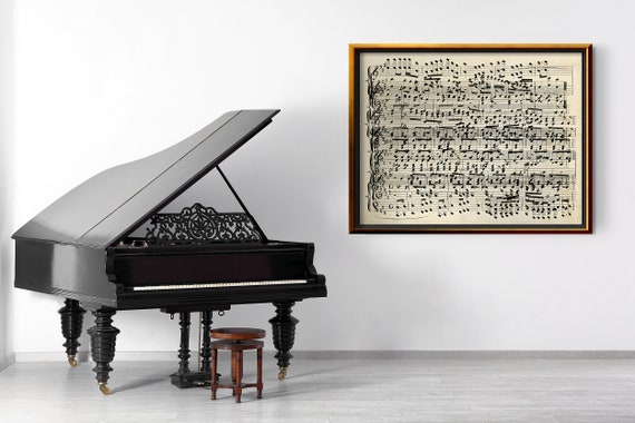 Sheet Music Art : Vintage 1800s Tribute to Music - Sheet Music Art
