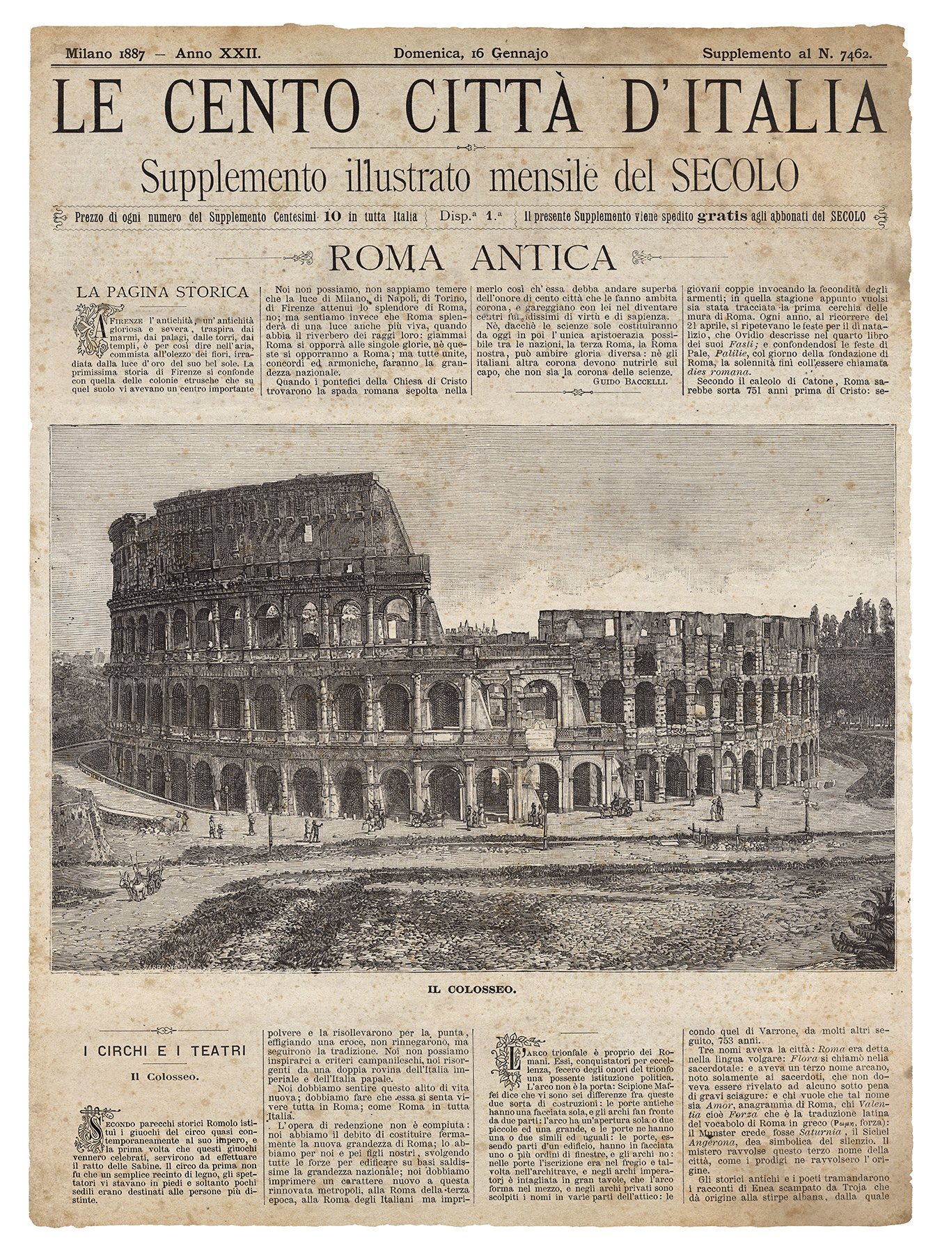 Vintage italienische Zeitung Roma Antica voller Cover 2 Etsy