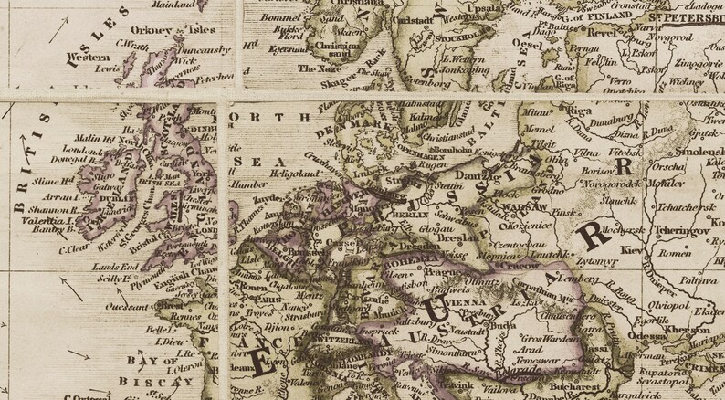 World Map Art : 1861 World Map Print Antique World Map | Etsy
