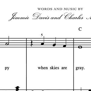 Nursery Sheet Music : Vintage Nursery Room Sheet Music Art - You Are My ...