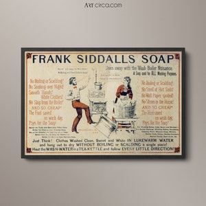 Vintage Bathroom Art : Laundry Room Decor - Bathroom Wall Art - Laundry Room Sign - Soap Art - Laundry Room Print - Farmhouse Art Print