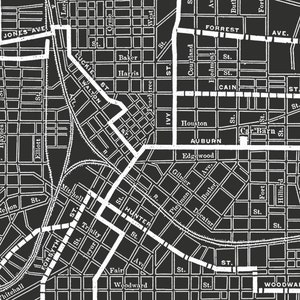 Atlanta Map : Vintage Atlanta Map Print Poster Circa 1901 - Giclee ...
