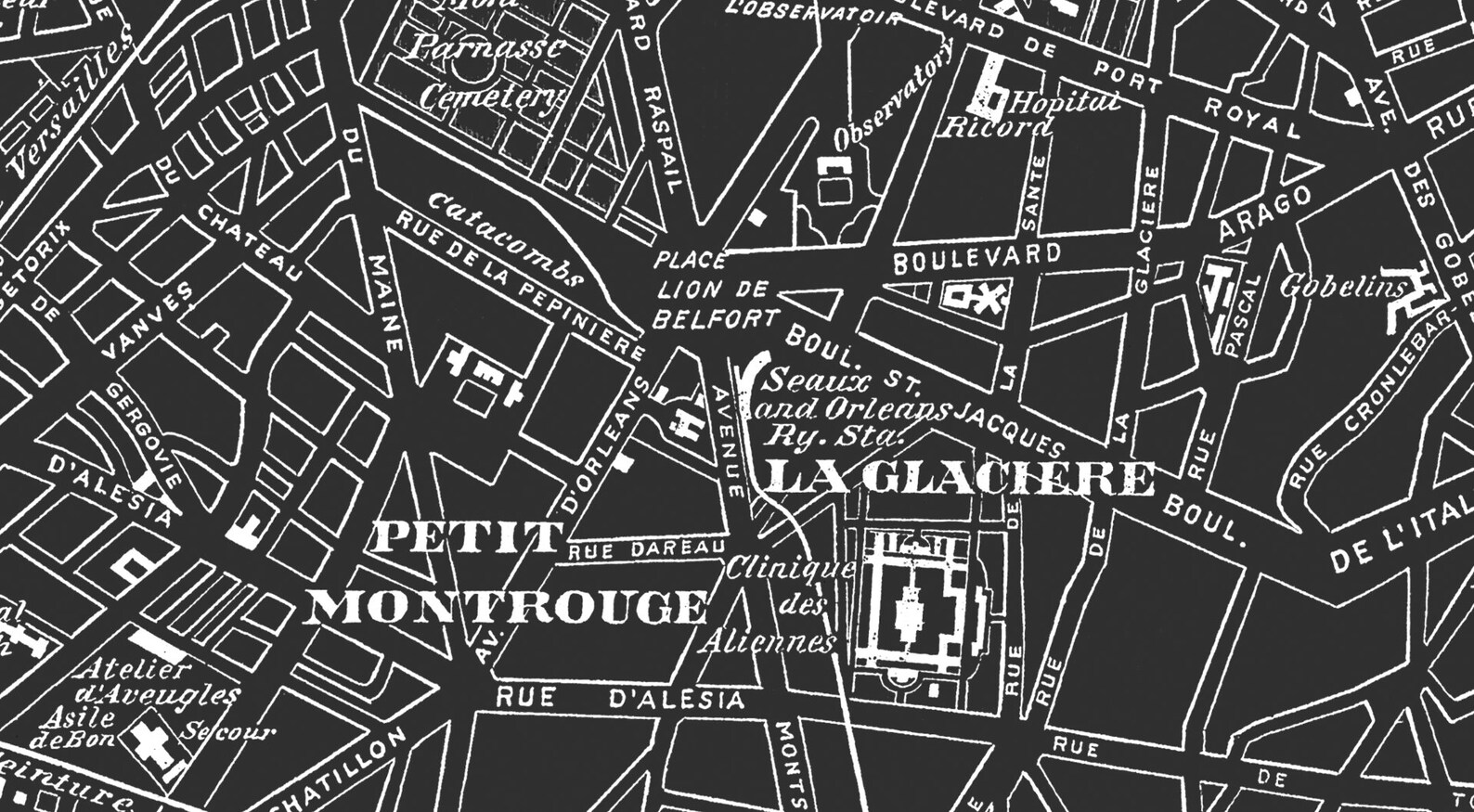 Paris Map Print : Vintage Black and White Paris Map Print - Etsy