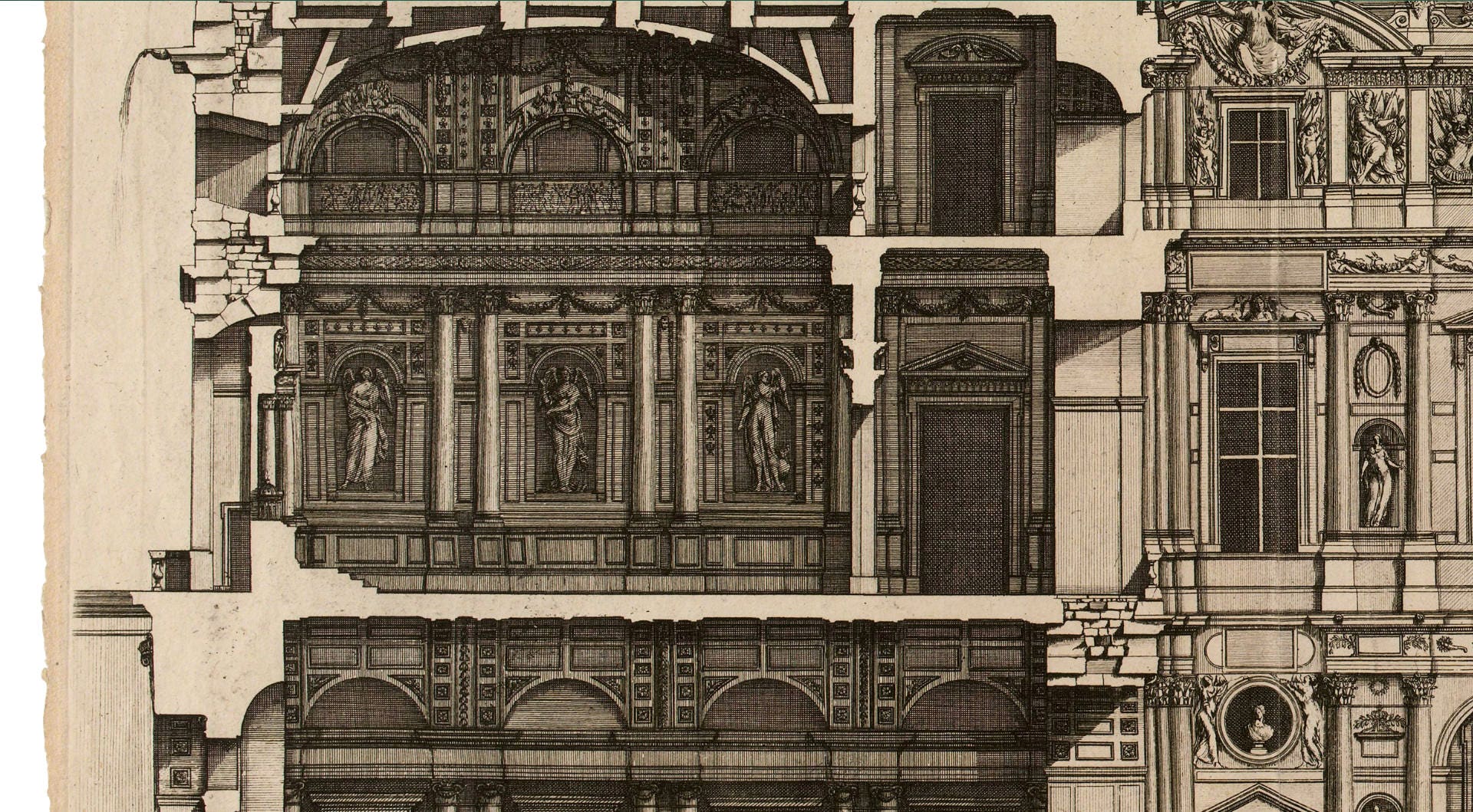 Paris Louvre Print : Circa 1756 Elevation of the Louvre - Etsy