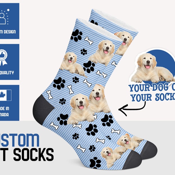 Custom Dog Face Socks | Stocking Stuffer | Funny Face Socks | Dog Lover Gift | Photo Socks | Custom Pet Socks | Cat Face Socks
