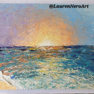 Original Painting- Colors of the sunset, oil painting