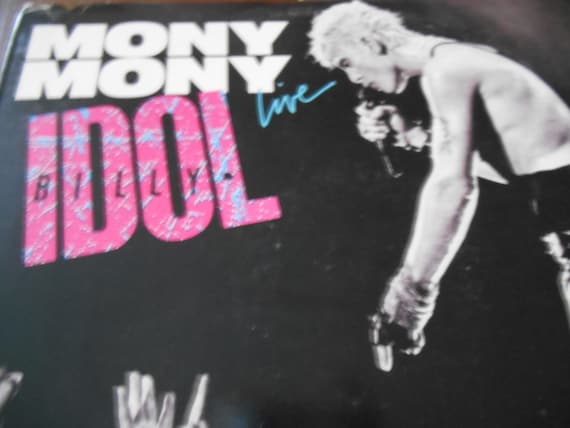 Billy Idol Mony Mony Live 12single Vinyl Record Etsy
