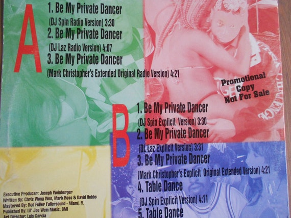 The 2 Live Crew Be My Private Dancer B W Table Dance Vinyl Etsy