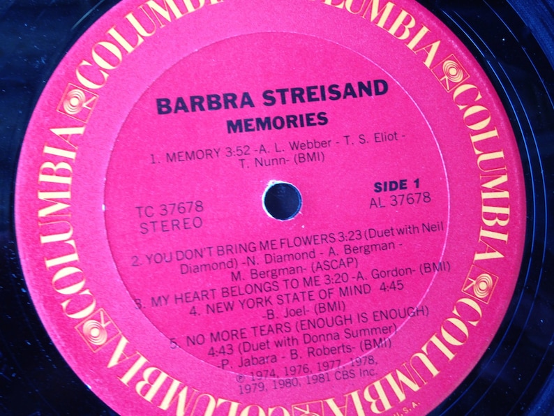 Disque vinyle Barbra Streisand souvenirs image 3