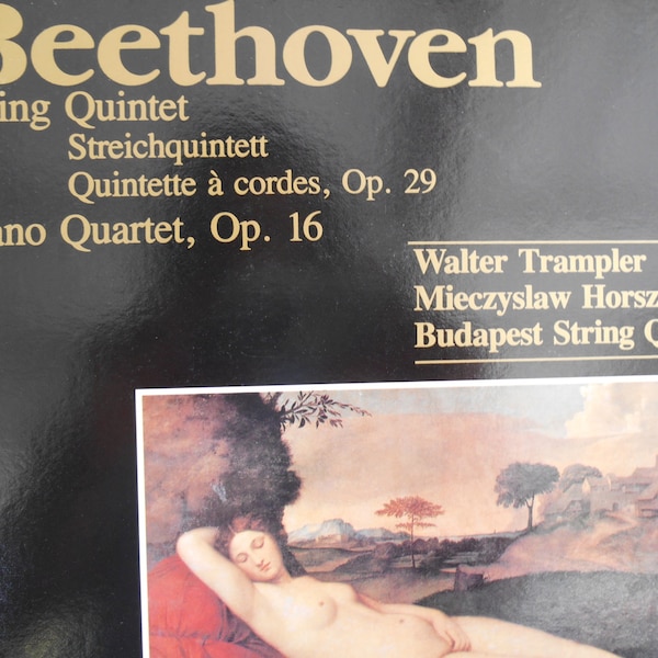 Beethoven- Walter Trampler Mieczyslaw Horszowski Budapest String Quartet- vinyl record