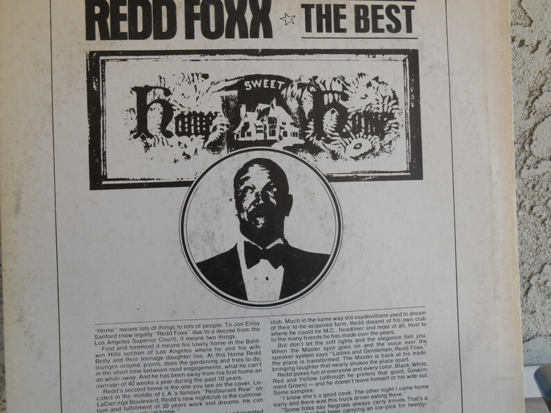 Redd Foxx at Home Vinyl Record - Etsy