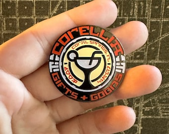 Corellia Gifts Coaster Enamel Pin