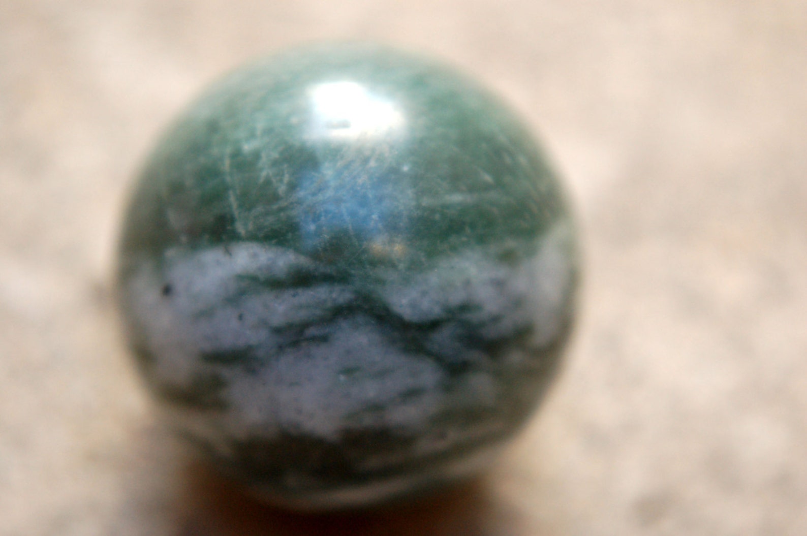 Green Marble crystal ball/sphere Natural crystal 1 3/4 Etsy