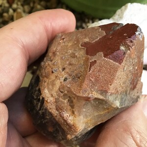 Auralite 23 Natural crystal - 171.2 grams - deep Violet Color - Amethyst - Thunder Bay- incised Triangles - Red Cap