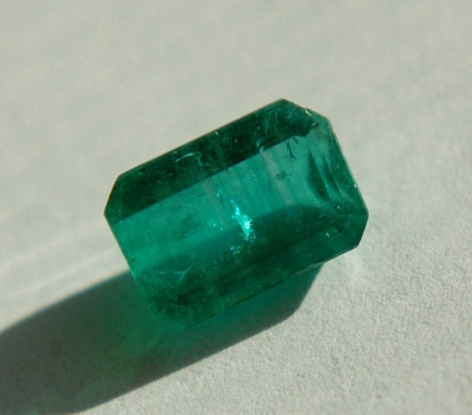 Natural Emerald Faceted crystal 1.51 ct great Green Color | Etsy