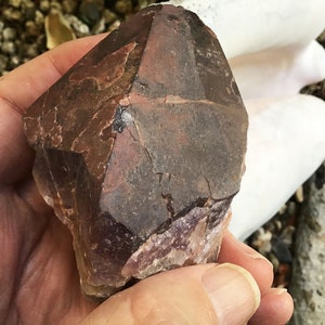 Auralite 23 Natural crystal - 230.5 grams - deep Violet Color - Amethyst - Thunder Bay- incised Triangles - Red Cap