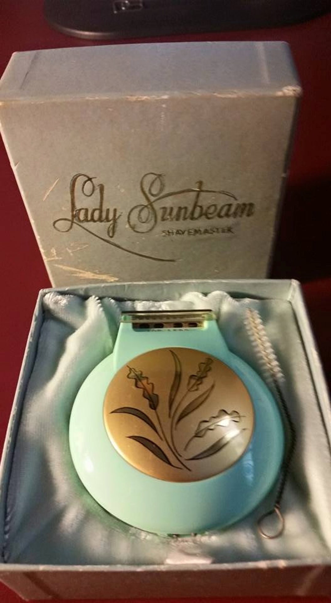 Vintage Lady Sunbeam Electric Shaver Turquoise. Etsy