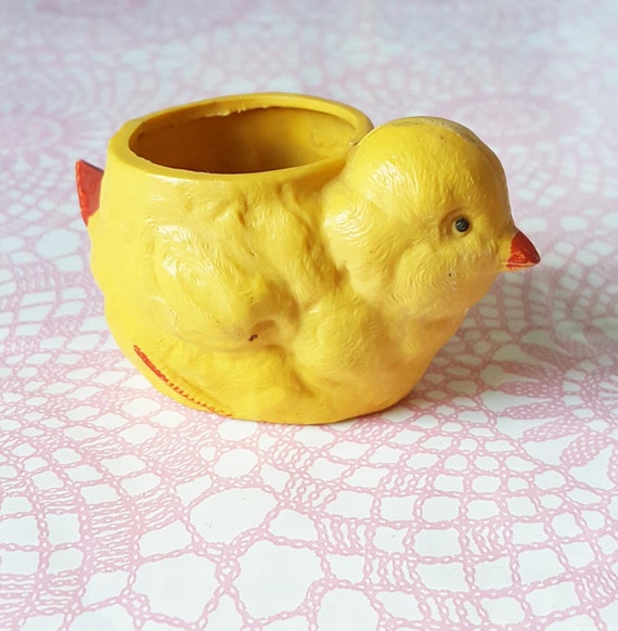 Vintage plastic chick egg cup Easter easter egg kitchen Etsy