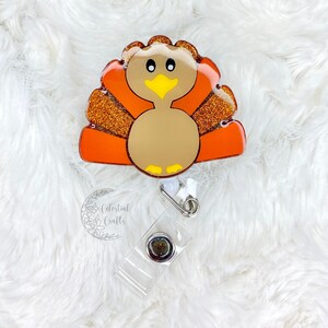 Thanksgiving Badge Reel | Turkey Badge Reel | Thanksgiving ID Holder | Turkey ID Holder | Fall Badge Holder