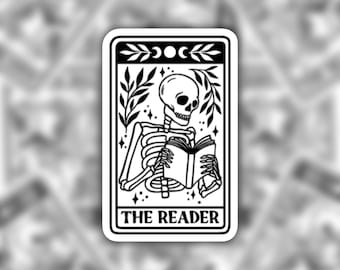 The Reader Tarot Card Sticker | Booktok Sticker | Reading Sticker | Bookish Sticker | Kindle Sticker | Book Merch | Dark Romance Sticker