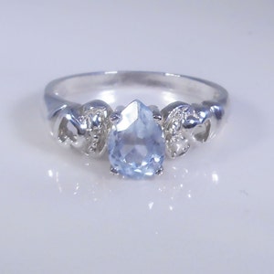 Natural Aquamarine Sterling Silver Ring