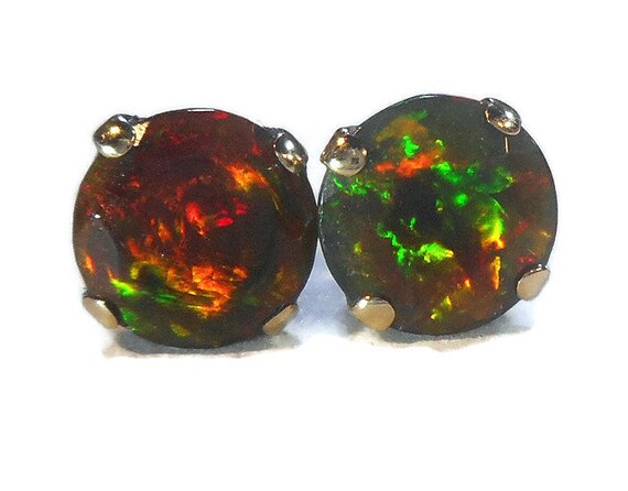 Black fire opal on sale earrings