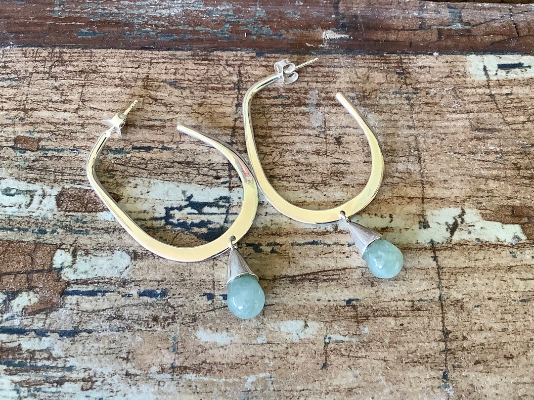 Orecchini In Oro Bianco Con Acquamarina E Diamanti - Iruna Gioielli - Foto 9