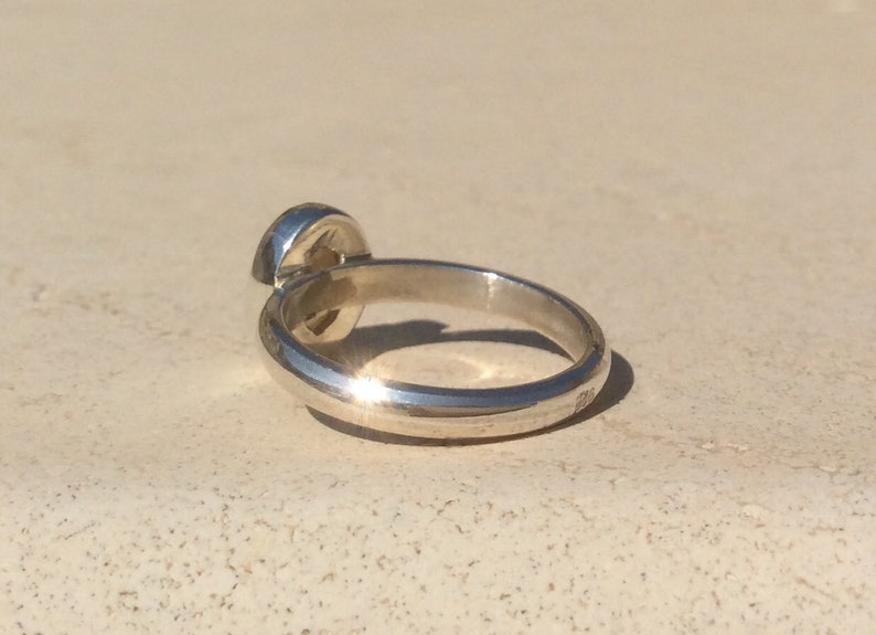 June Birthstone Silver Ring Silver Pearl Stacking Ring Ivory Pearl Silver Ring Freshwater Pearl Ring Bridesmaids Gift
