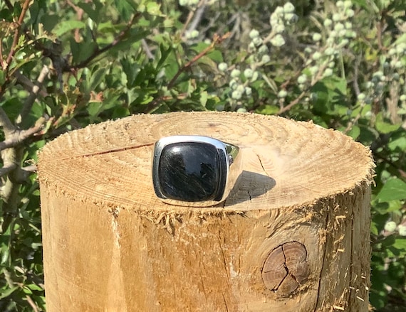 Mens' Gemstone Silver Ring, Pietersite Ring, Gift For Husband, Boyfriend or Father