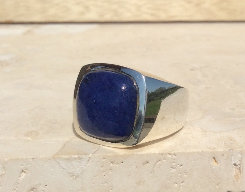 Mens Blue Stone Silver Ring Sodalite Silver Ring Gift for Etsy