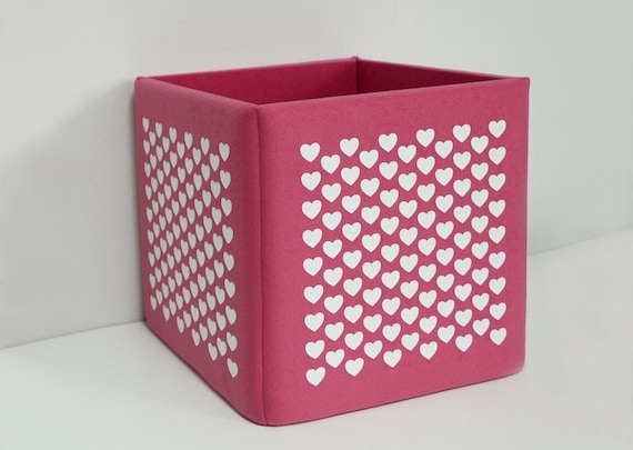 pink toy storage basket