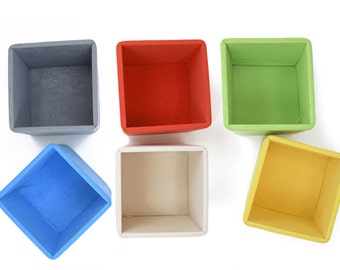 6 soft toy storage baskets - priority shipping - BOXes cube organization bin modern nursery decor for kids room