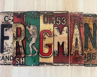 Wooden Sign FROGMAN
