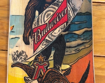 Bigfoot Beach Budweiser Wall Decor