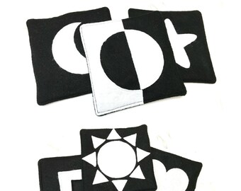 Felt Baby Contrast Cards PDF Sewing Pattern - Set of 8 Simple Designs