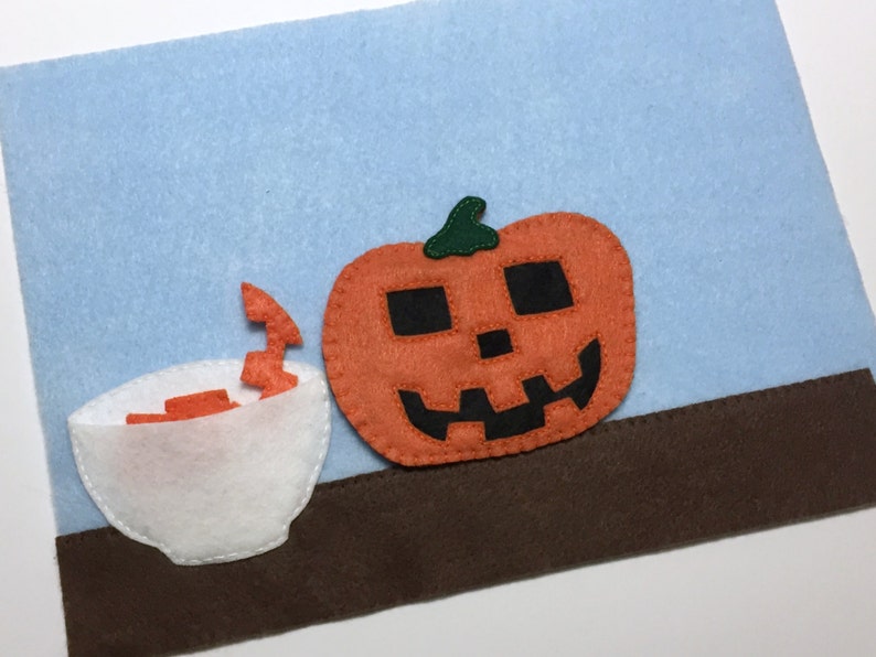 Pumpkin Carving Quiet Book Page Set PDF Sewing Pattern image 4