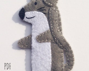 Mouse Finger Puppet PDF Sewing Pattern