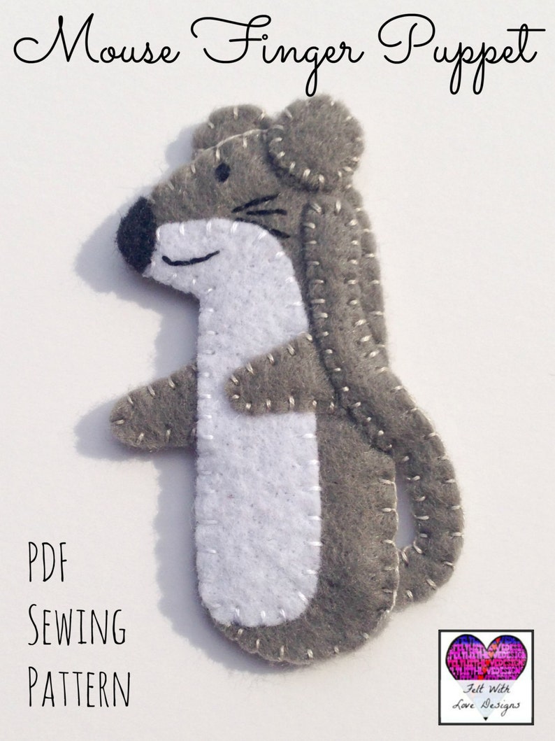 Mouse Finger Puppet PDF Sewing Pattern - Etsy
