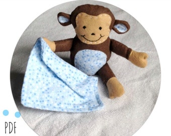 Baby Monkey Softie PDF Sewing Pattern