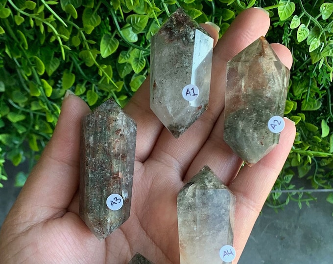 Small Double Terminated Garden Quartz Cut Wands, Lodalite, A, Collectors Item, Stone of Amplifying Energy