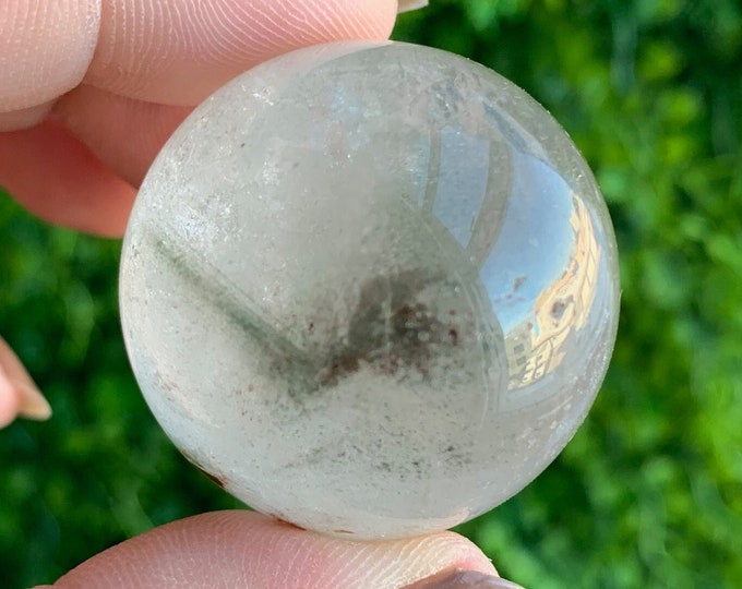 55g Garden Quartz Sphere, Lodolite Sphere, High Quality, Stone of Amplifying Energy