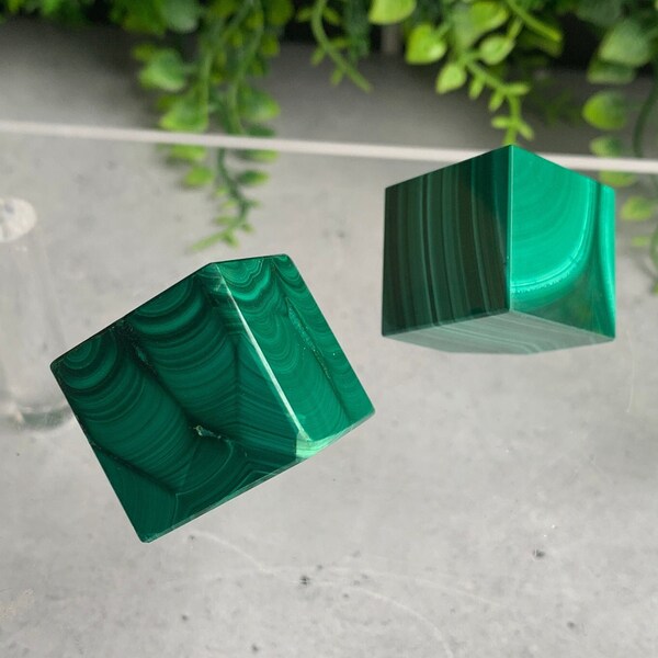 MIni Corner Standing Malachite Cube, High Quality, Pick Your Own, Stone of Protection