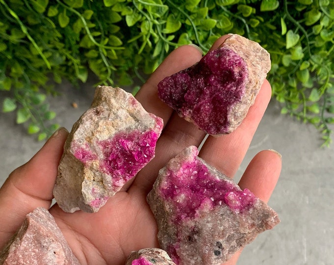 Small Electric Cobalto Calcite Cluster, Flower Formations, Dendrite, Malachite, Pick Your Own, Stone of Joy