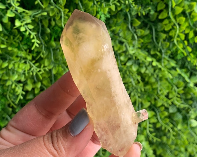80g Small Citrine Point with a Phantom and Penetrator Keys, Stone of Abundance