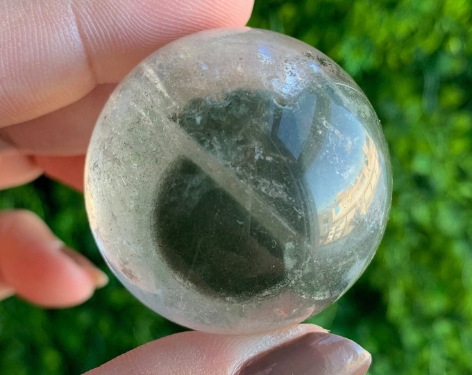 76g Garden Quartz Sphere, Lodolite Sphere, High Quality, Stone of Amplifying Energy